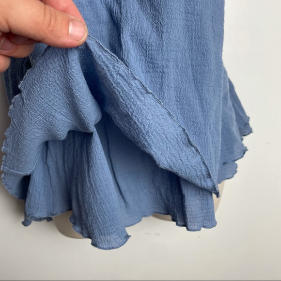 Soft Surroundings Jacinda Blue Top Small 100% Cotton - Picture 3 of 7